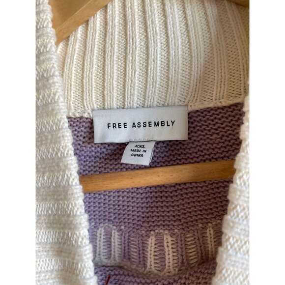 Free Assembly Women's Size XXL Cream Fair Aisle Mock Neck Pullover Sweater - Picture 9 of 9